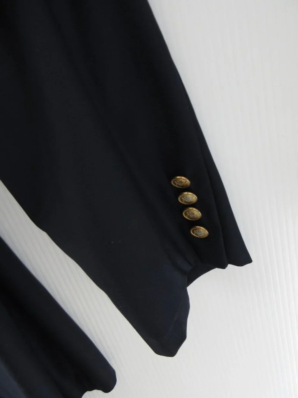 Oxxford Clothes Sport Coat 50 Navy Blazer Wool Gold Buttons Union Made